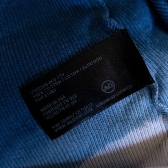 NEW AG Adriano Goldschmied 90's Curved Hem Midi Tank Dress Blue Ombre Boho Small - Picture 10 of 10